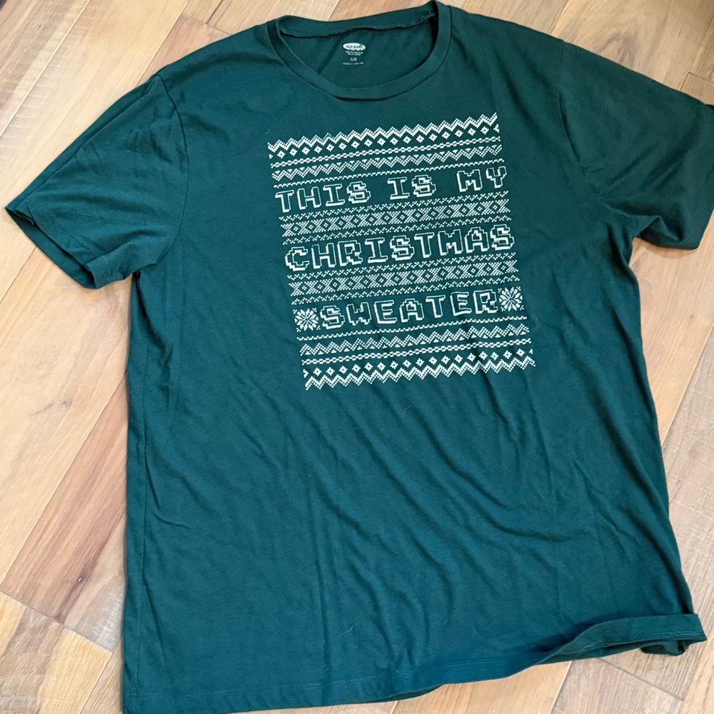 Men Women L OLD NAVY This is My Christmas Sweater Tee Shirt Top